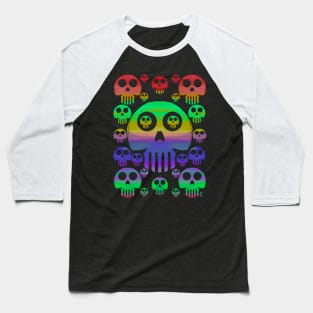 Tropical skulls Baseball T-Shirt